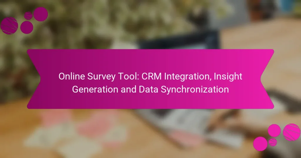 Online Survey Tool: CRM Integration, Insight Generation and Data Synchronization