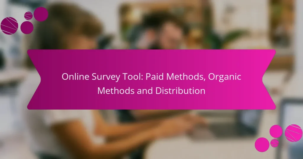 Online Survey Tool: Paid Methods, Organic Methods and Distribution