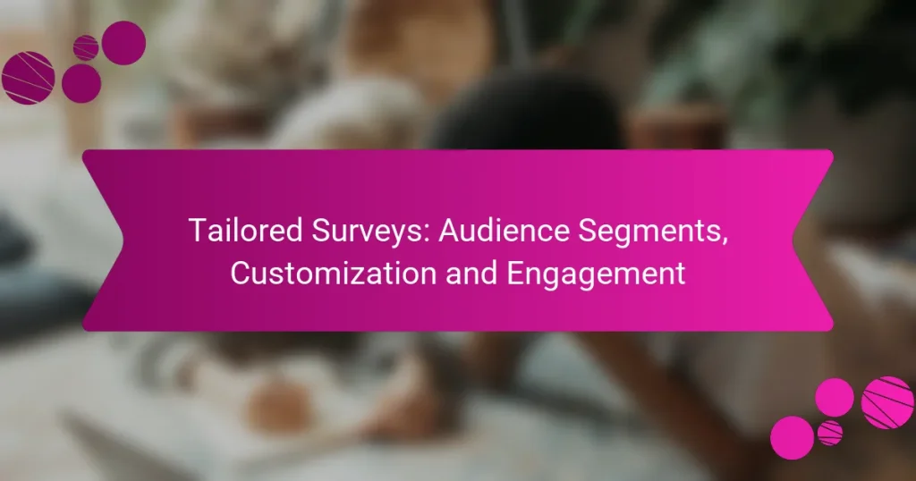 Tailored Surveys: Audience Segments, Customization and Engagement