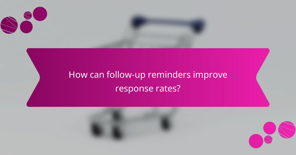 How can follow-up reminders improve response rates?